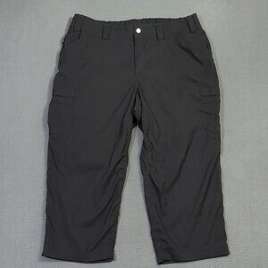 Duluth Trading Co Pants Women's 16W Black Plus Dry On The Fly Capris Outdoor
